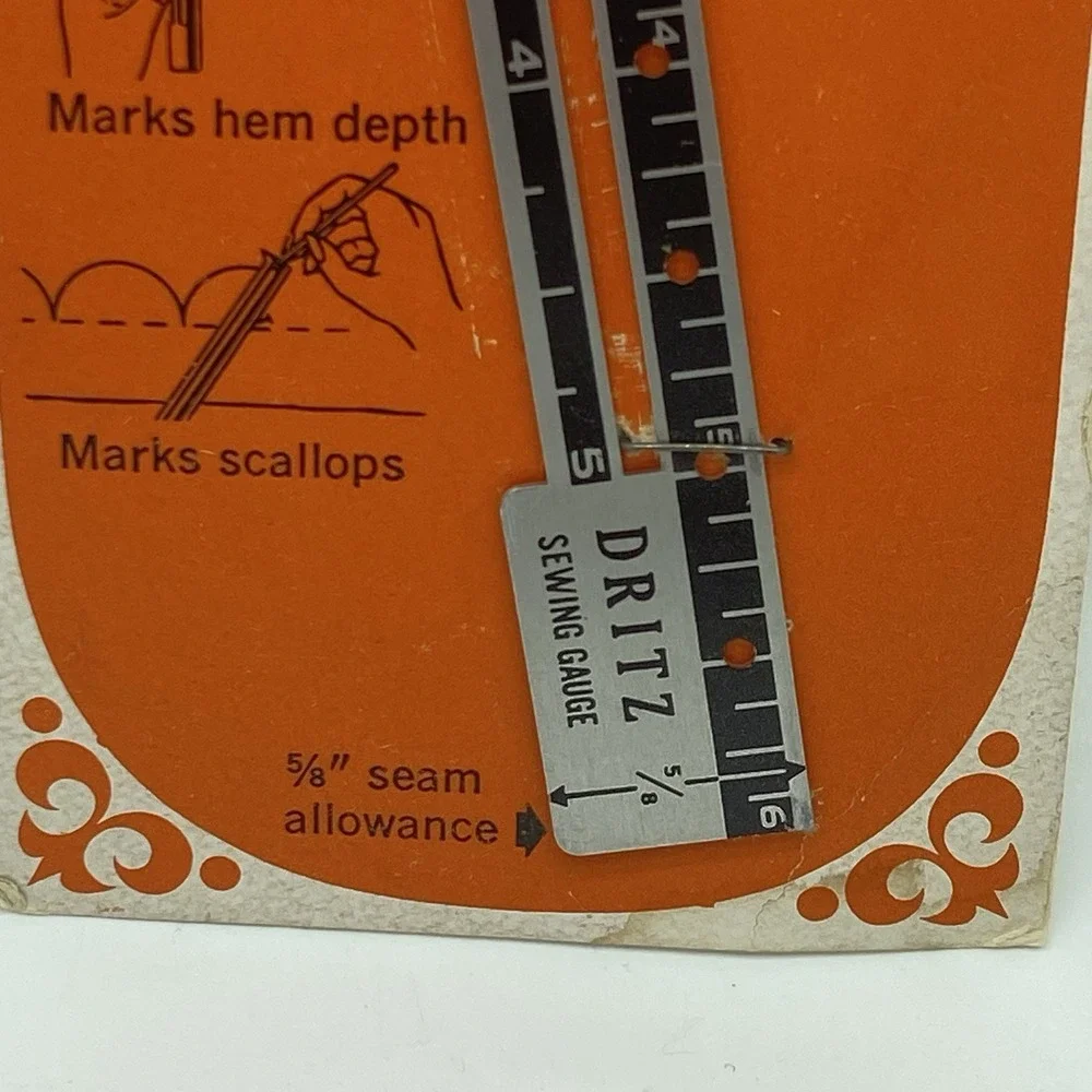 Vintage 1960's Scovill Dritz Sewing Gauge 6